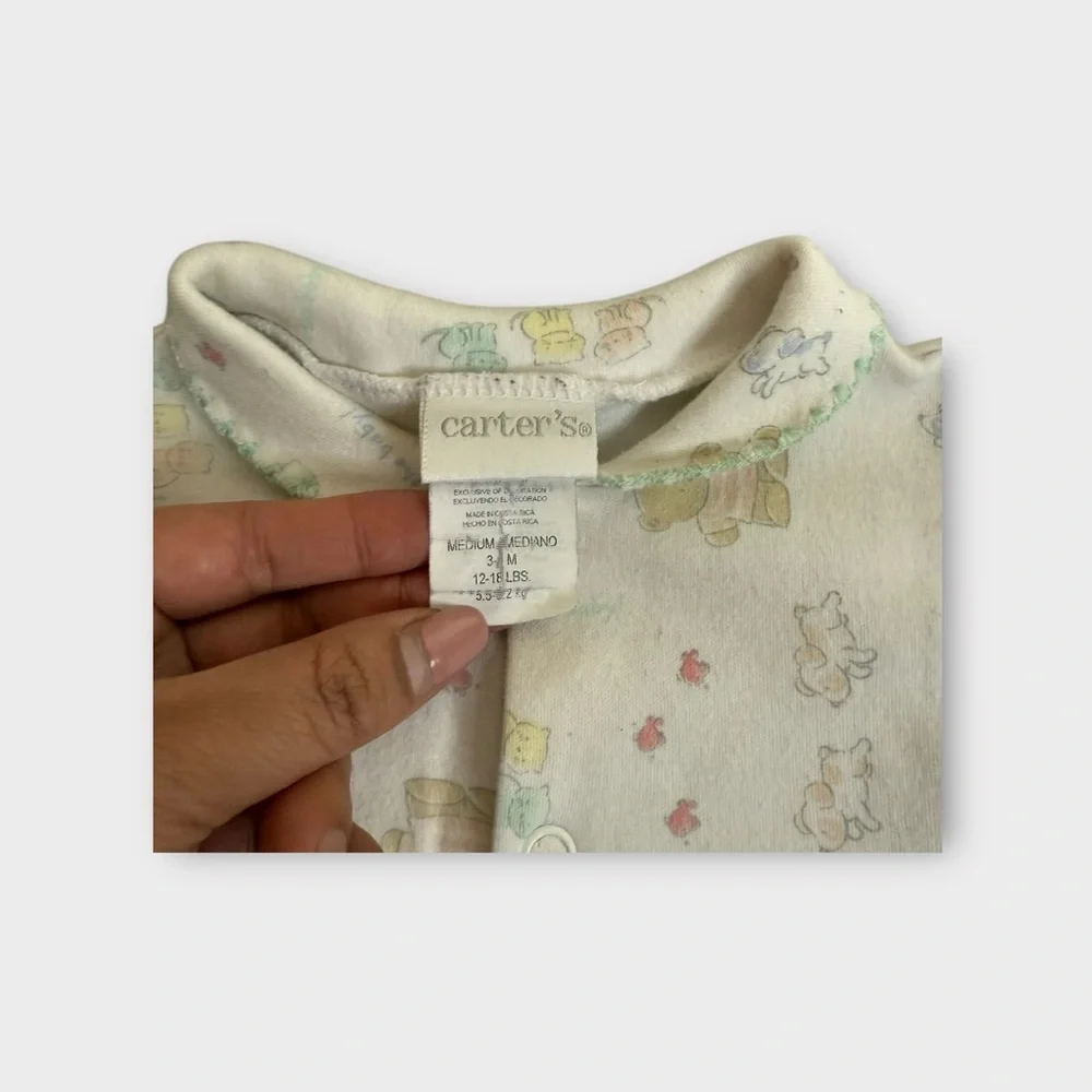 Carter’s Vintage Teddy Bear Pattern Footie Sleeper